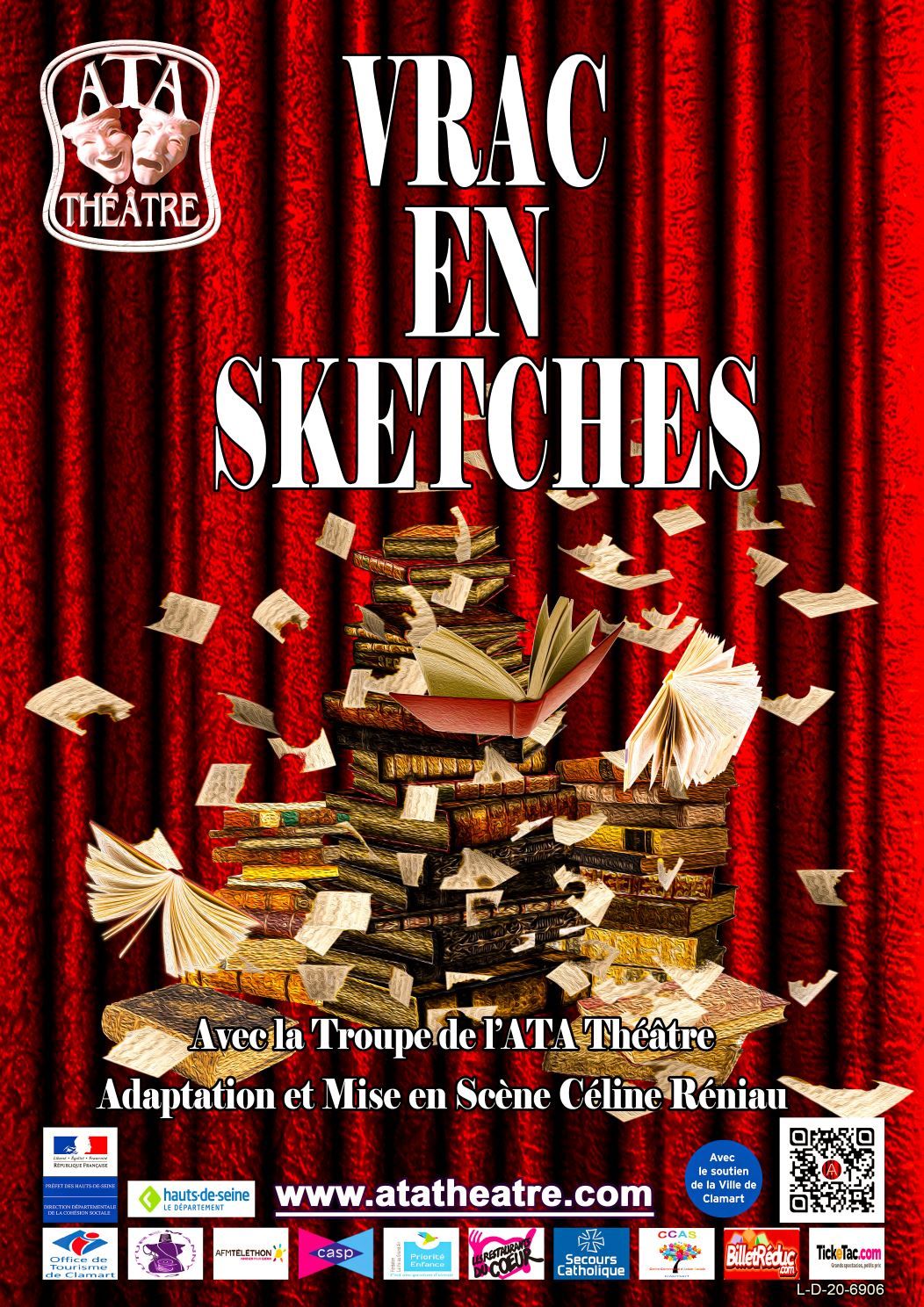 Affiche theatre Sketches l'hiver sera show de Céline Réniau